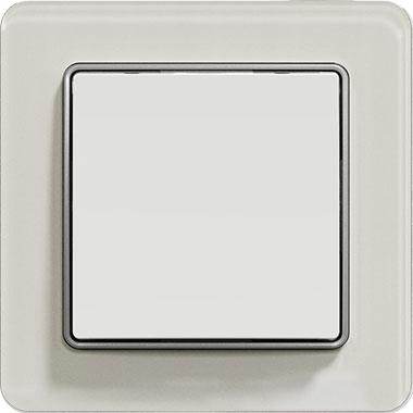 Sedna rocker switch (white insert, white glossy frame)